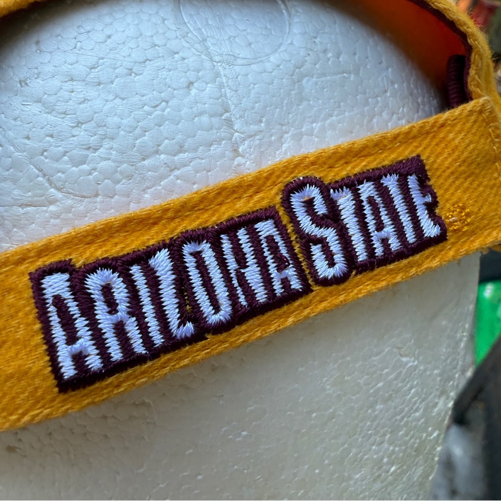Asu Sun Devils Adjustable Strap Back Cap Maroon &… - image 8